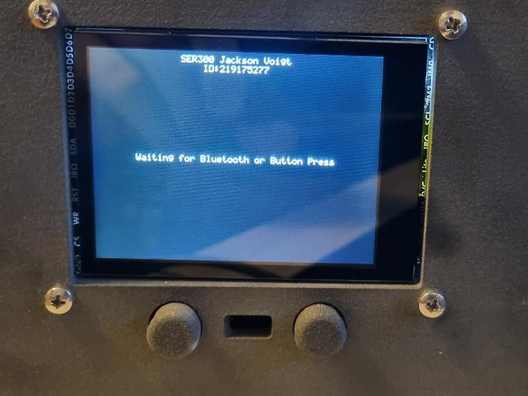 Fluid analysis machine LCD showing the idle state